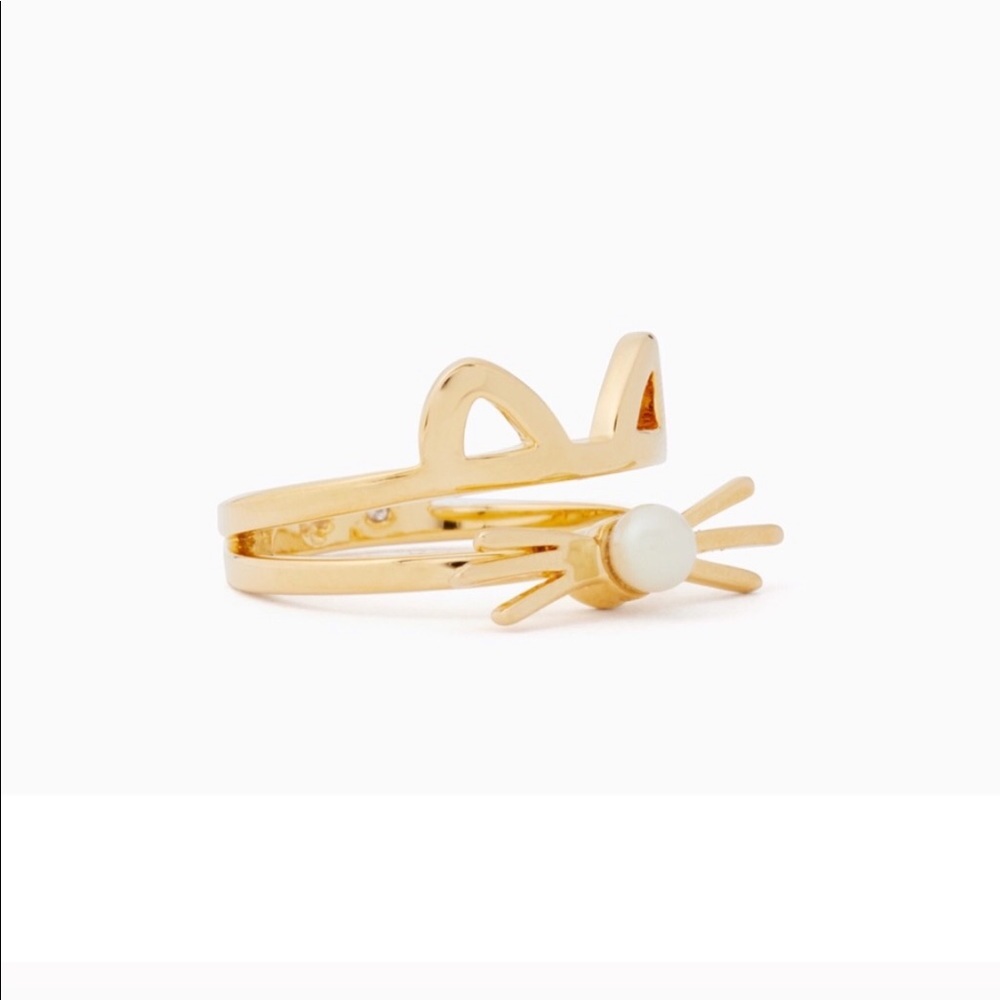NWOT Gold Kate Spade Out West Cat Ears Ring - Picture 3 of 4